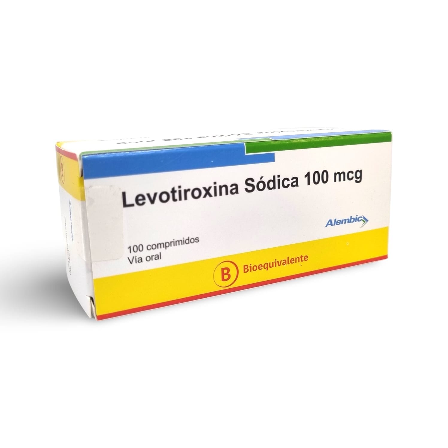 Levotiroxina 100 mcg x 100 comprimidos alembic